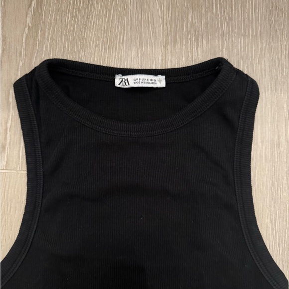 Zara black cropped tank - Picture 2 of 3